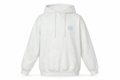 Mens UK Size M Uneek White Pullover Hoodie