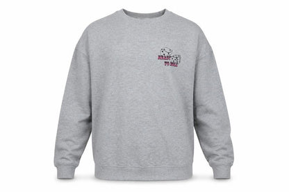 Spotted Mens Grey Polyester Pullover Sweatshirt Size M - Ready to Roll