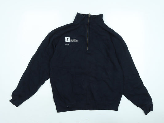 Mens UK Size M Just Hoods Black Pullover Sweatshirt