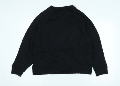 goodmove Womens Black Polyester Pullover Sweatshirt Size 12 - Logo