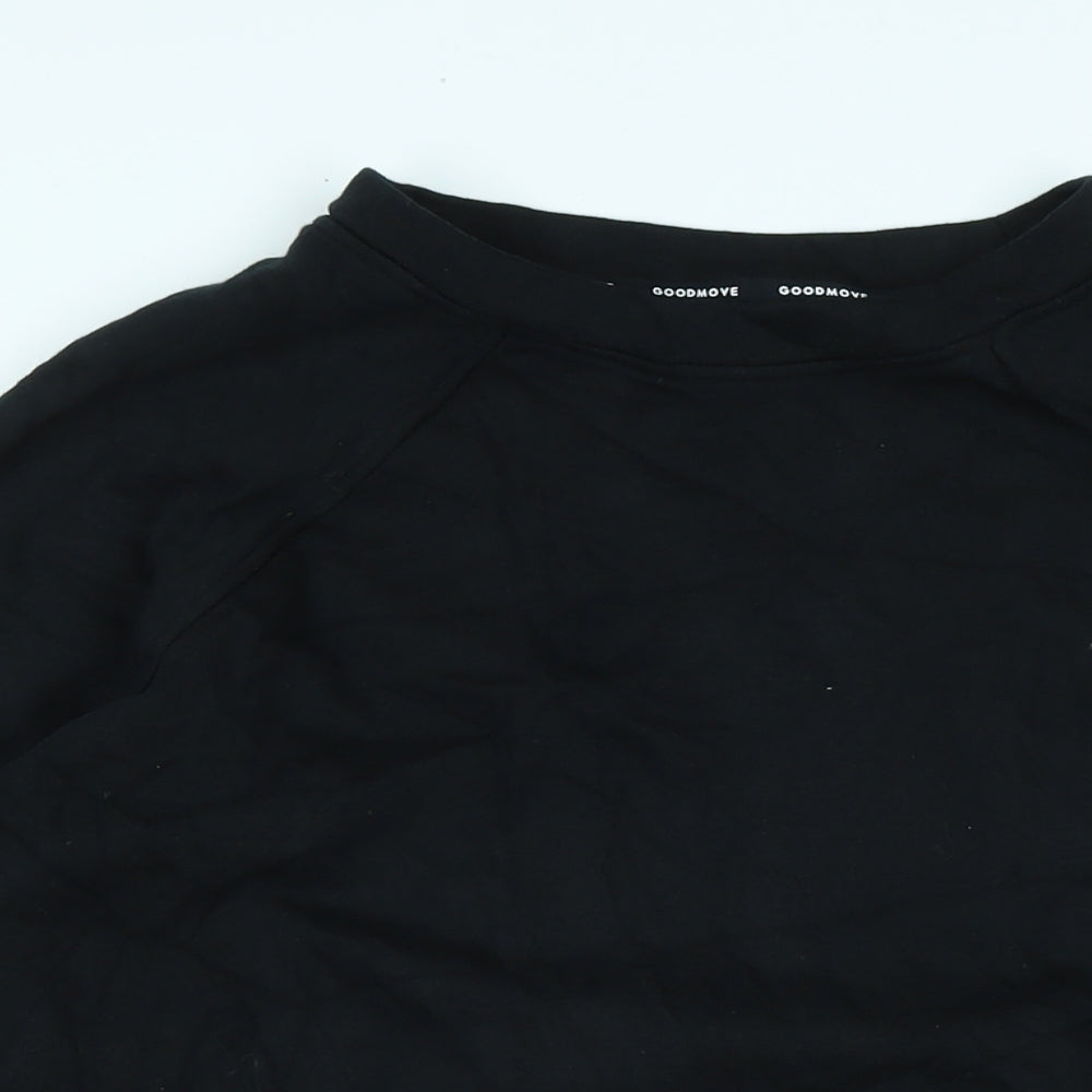 goodmove Womens Black Polyester Pullover Sweatshirt Size 12 - Logo