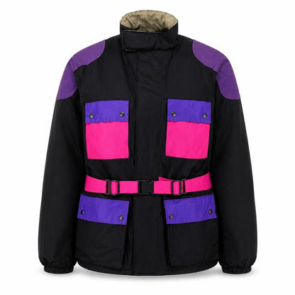 La Trek Womens Black Anorak Coat Size L Zip - Logo