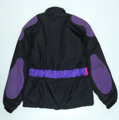La Trek Womens Black Anorak Coat Size L Zip - Logo
