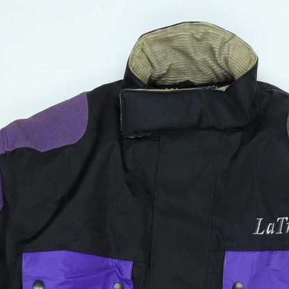 La Trek Womens Black Anorak Coat Size L Zip - Logo