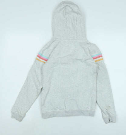 Nutmeg Girls Grey Jacket Size 13-14 Years Zip - Logo