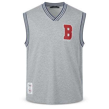 Athletic Dept Mens Grey Polyester Vest Sweatshirt Size XLT - Logo
