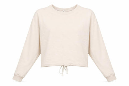 Front view of Miss Selfridge women’s pink polyester pullover sweatshirt, size UK 4, - logo