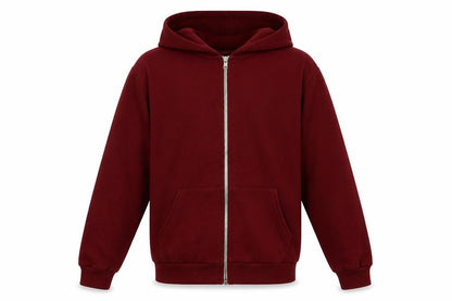 Front view of American Apparel boys’ red jacket size 2xs zip
