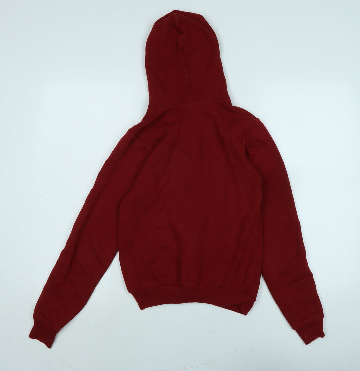 Back view of American Apparel boys’ red jacket size 2xs zip