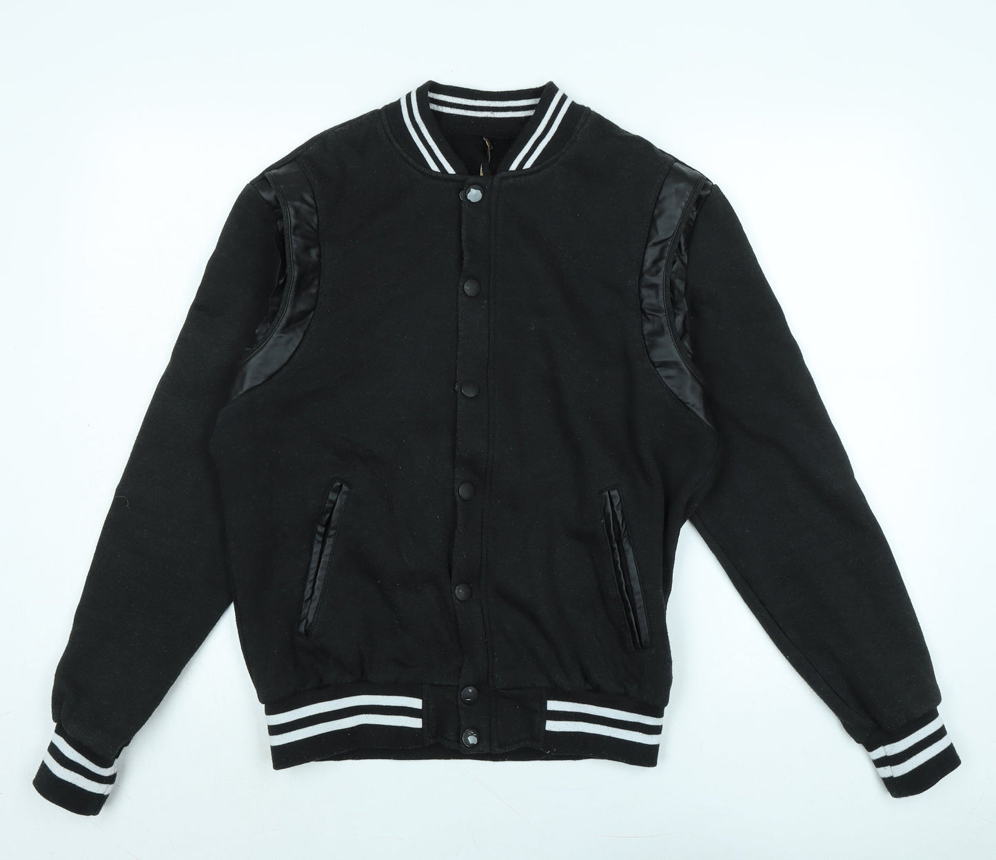 adrexx - marco polo Mens Black Bomber Jacket Jacket Size M Zip - Logo