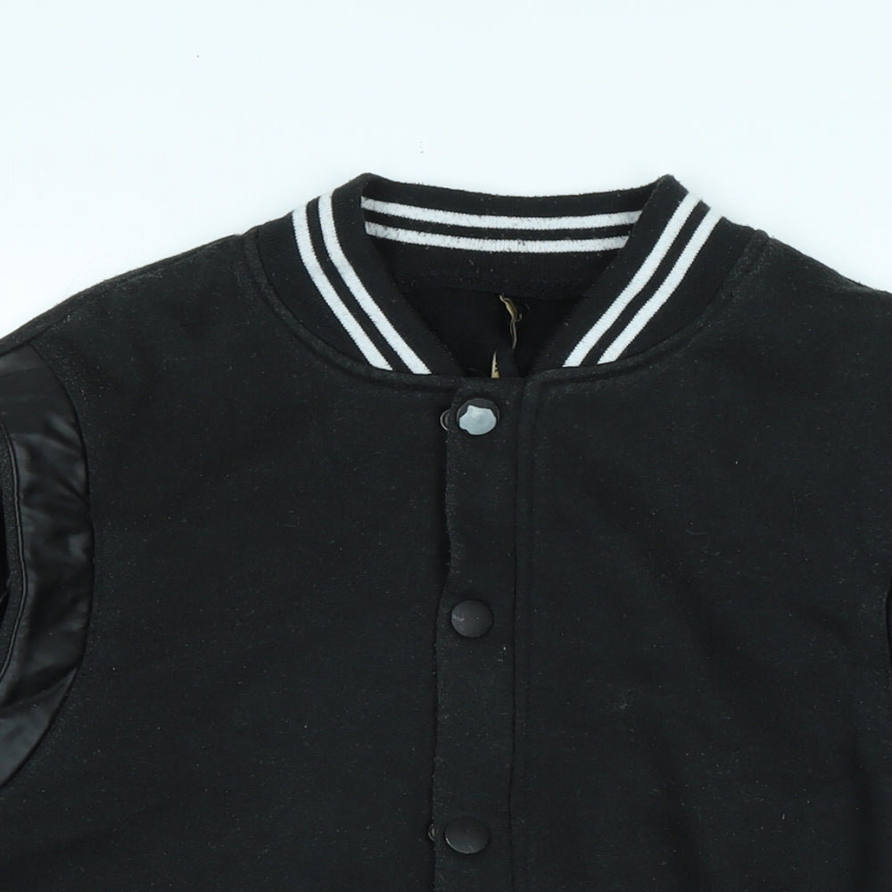 adrexx - marco polo Mens Black Bomber Jacket Jacket Size M Zip - Logo