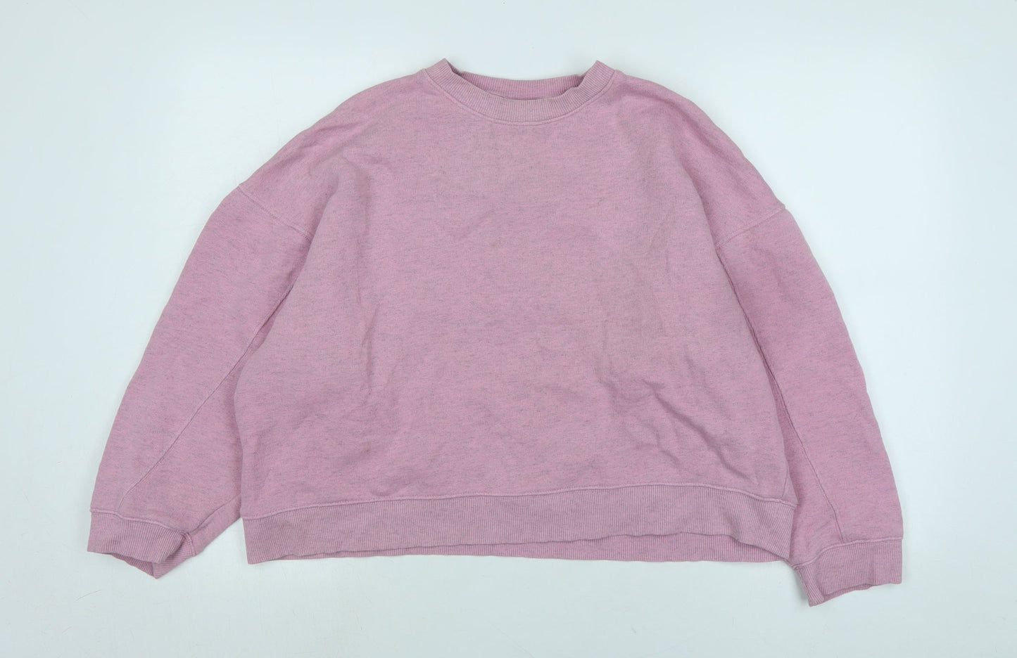 Topshop Womens Pink Polyester Pullover Sweatshirt Size S - Logo