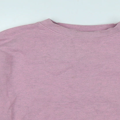 Topshop Womens Pink Polyester Pullover Sweatshirt Size S - Logo
