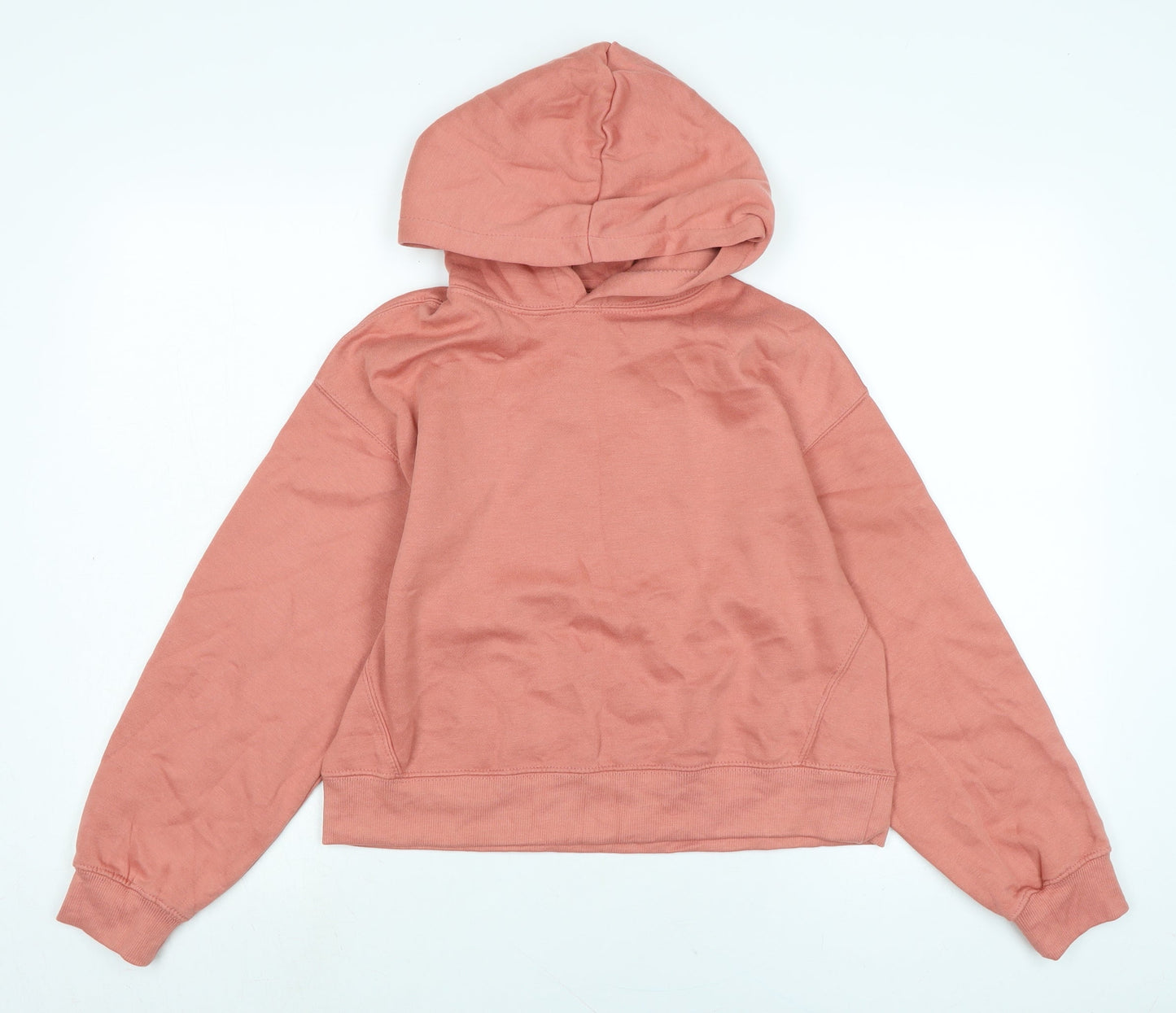 Zara Girls Orange Polyester Pullover Hoodie Size 13-14 Years