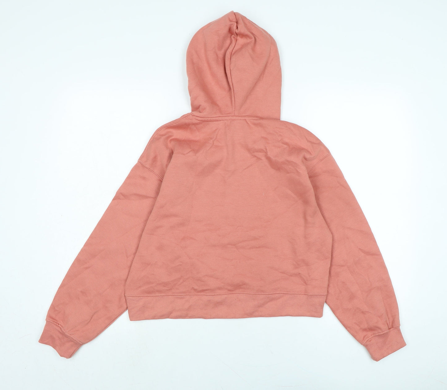 Zara Girls Orange Polyester Pullover Hoodie Size 13-14 Years