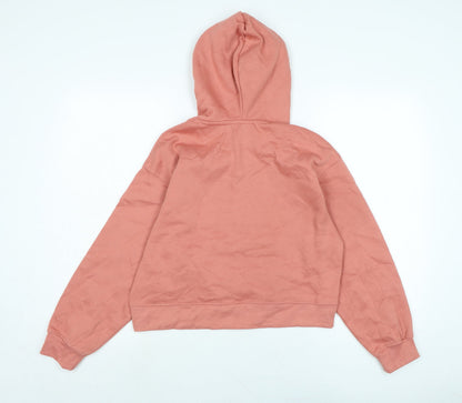 Zara Girls Orange Polyester Pullover Hoodie Size 13-14 Years