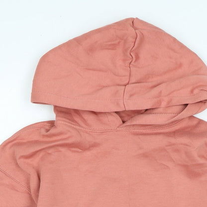 Zara Girls Orange Polyester Pullover Hoodie Size 13-14 Years