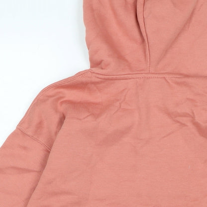 Zara Girls Orange Polyester Pullover Hoodie Size 13-14 Years