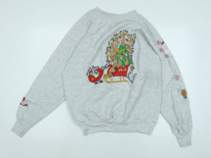 Ultra sweats Mens Grey Polyester Pullover Sweatshirt Size L - Jingle Bells