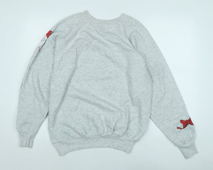 Ultra sweats Mens Grey Polyester Pullover Sweatshirt Size L - Jingle Bells
