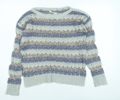 Womens UK Size S Oasis Blue Pullover Jumper