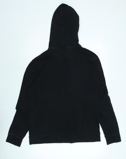 Topman Mens Black Polyester Pullover Hoodie Size M
