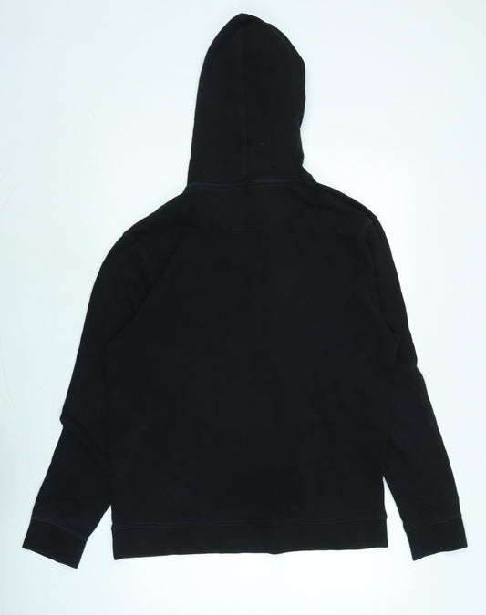 Topman Mens Black Polyester Pullover Hoodie Size M