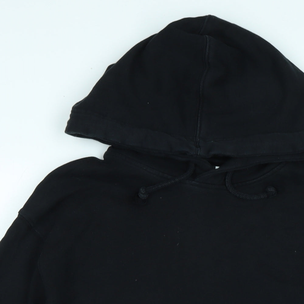 Topman Mens Black Polyester Pullover Hoodie Size M