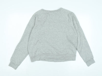 New Look Womens Grey Polyester Pullover Sweatshirt Size 10