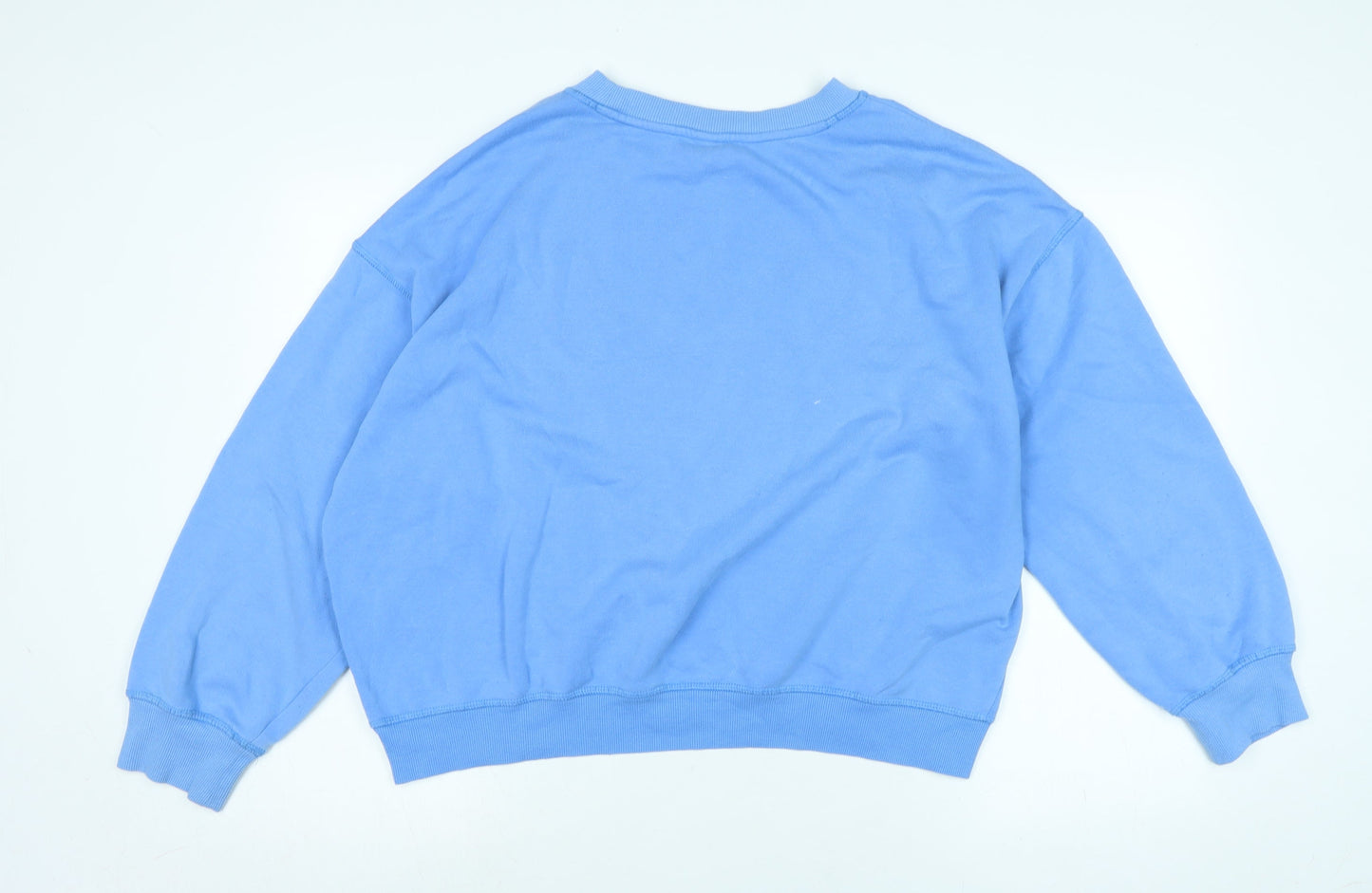 H&M Womens Blue Polyester Pullover Sweatshirt Size L