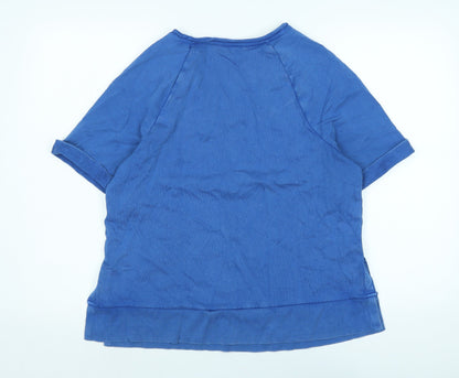 Per Una Womens Blue Polyester Pullover Sweatshirt Size S