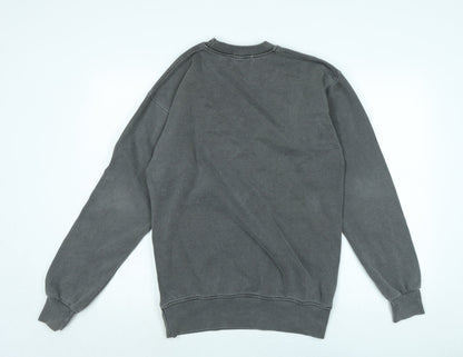 PRETTYLITTLETHING Womens Grey Polyester Pullover Sweatshirt Size M