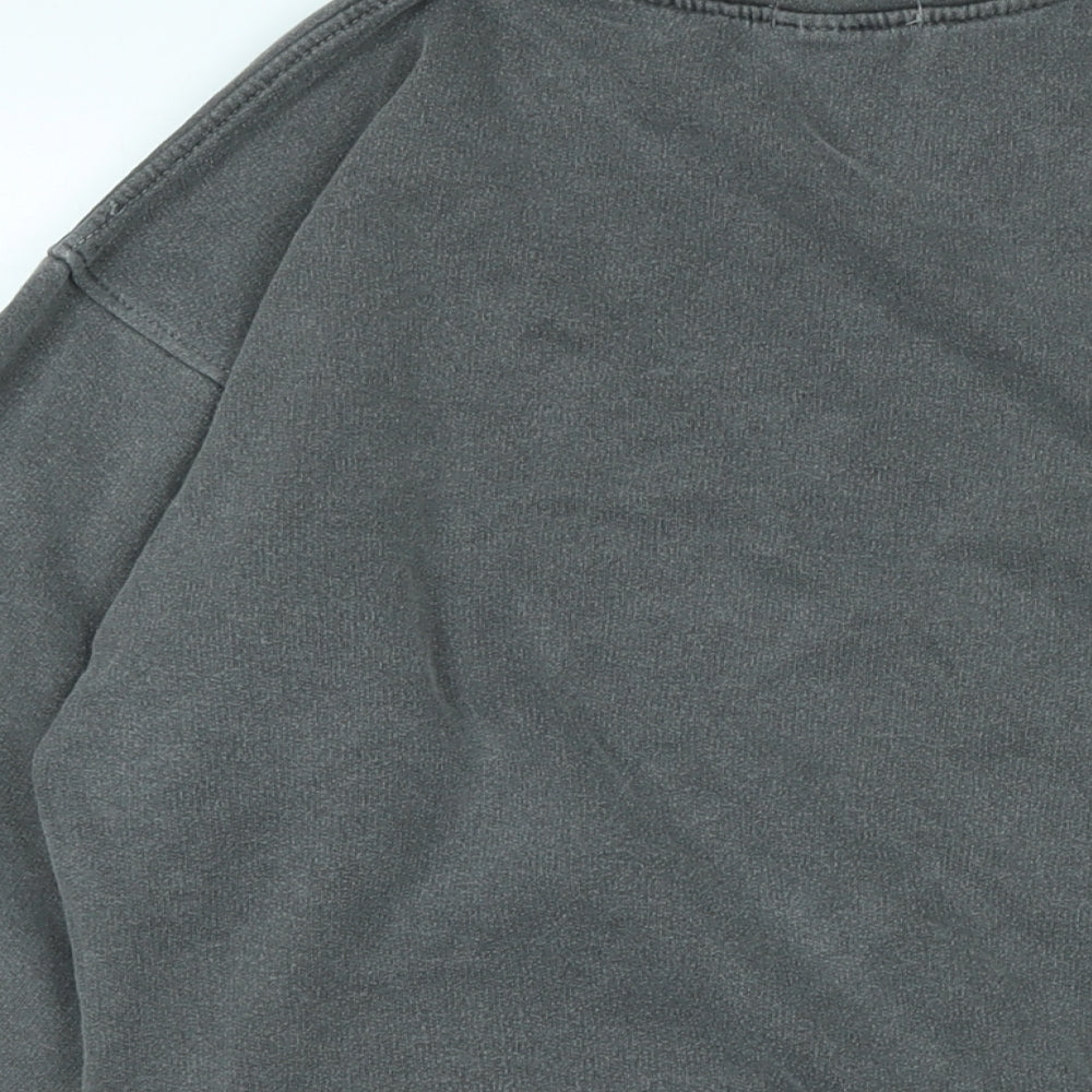 PRETTYLITTLETHING Womens Grey Polyester Pullover Sweatshirt Size M