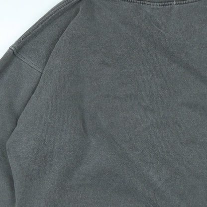 PRETTYLITTLETHING Womens Grey Polyester Pullover Sweatshirt Size M