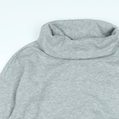 New Look Womens Grey Polyester Pullover Sweatshirt Size M