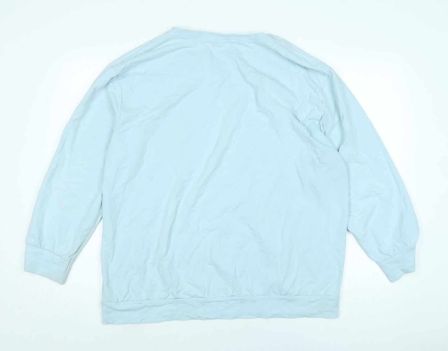 Womens UK Size L Divided Blue Basic T-Shirt