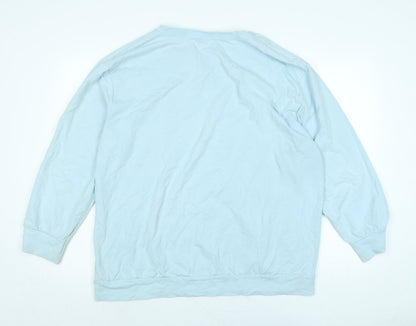 Womens UK Size L Divided Blue Basic T-Shirt