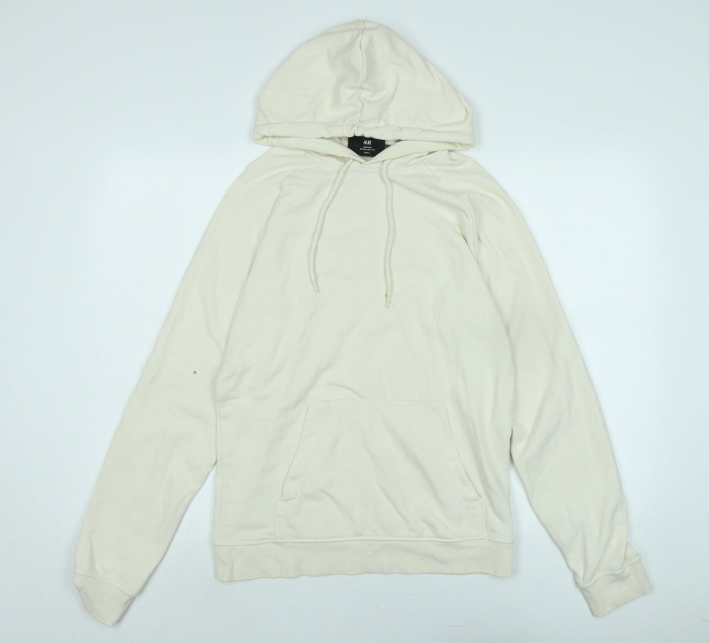 H&M Womens Ivory Polyester Pullover Hoodie Size S