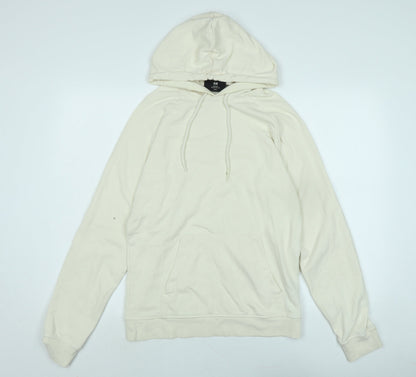 H&M Womens Ivory Polyester Pullover Hoodie Size S