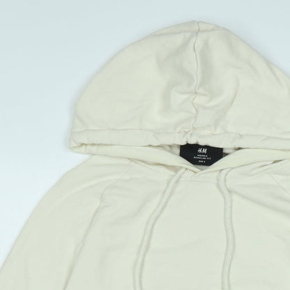 H&M Womens Ivory Polyester Pullover Hoodie Size S