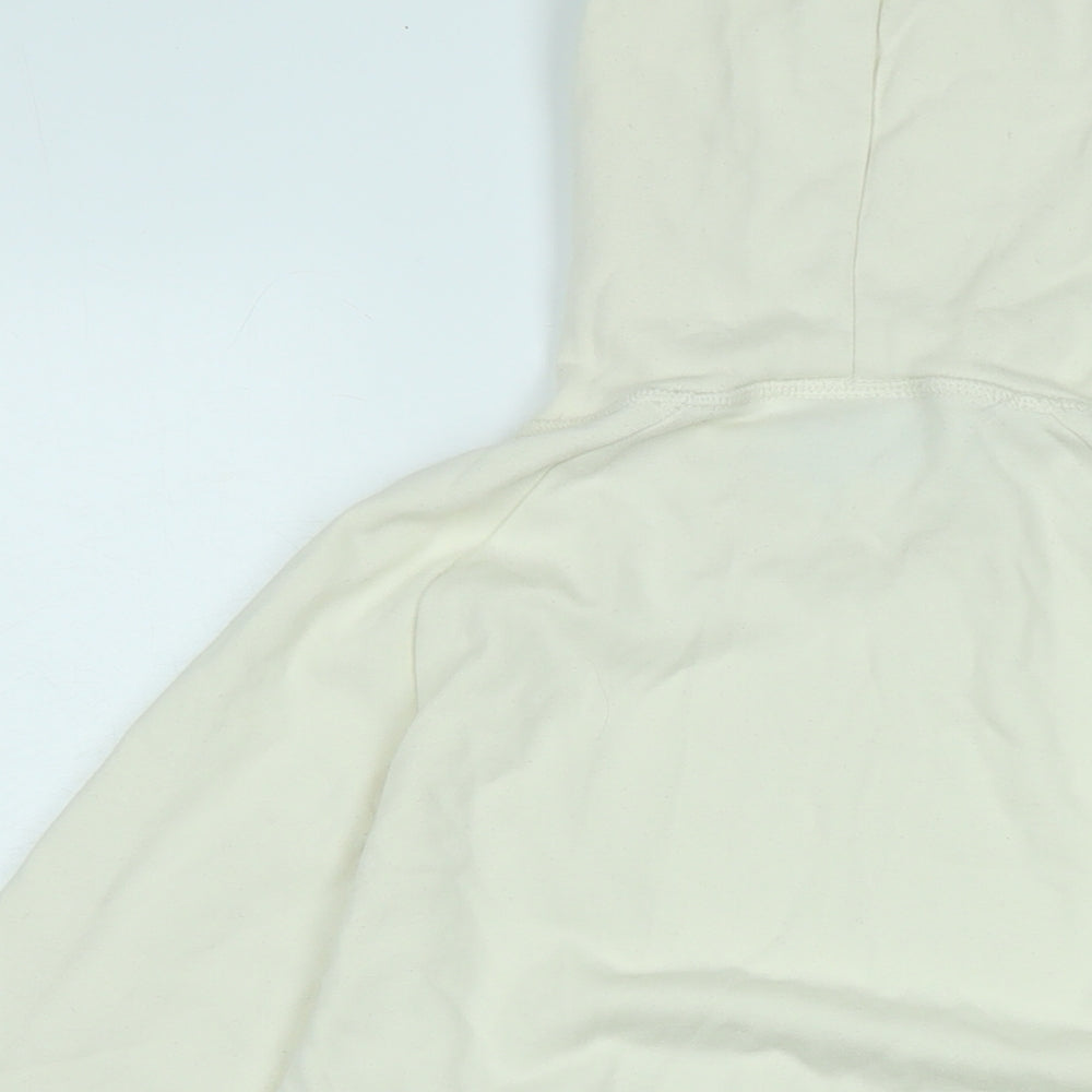 H&M Womens Ivory Polyester Pullover Hoodie Size S
