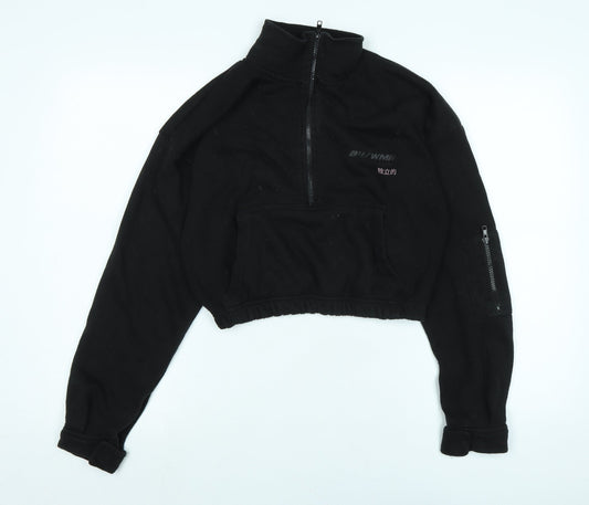 Womens UK Size 10 Boohoo Black Pullover Sweatshirt