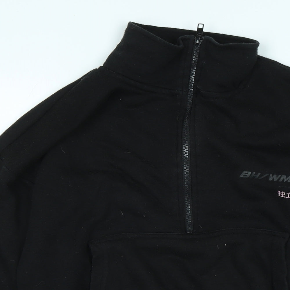 Womens UK Size 10 Boohoo Black Pullover Sweatshirt
