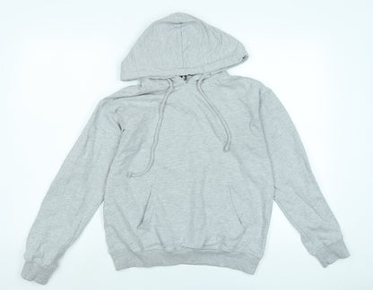Missguided Womens Grey Polyester Pullover Hoodie Size 8