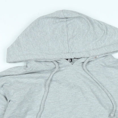 Missguided Womens Grey Polyester Pullover Hoodie Size 8