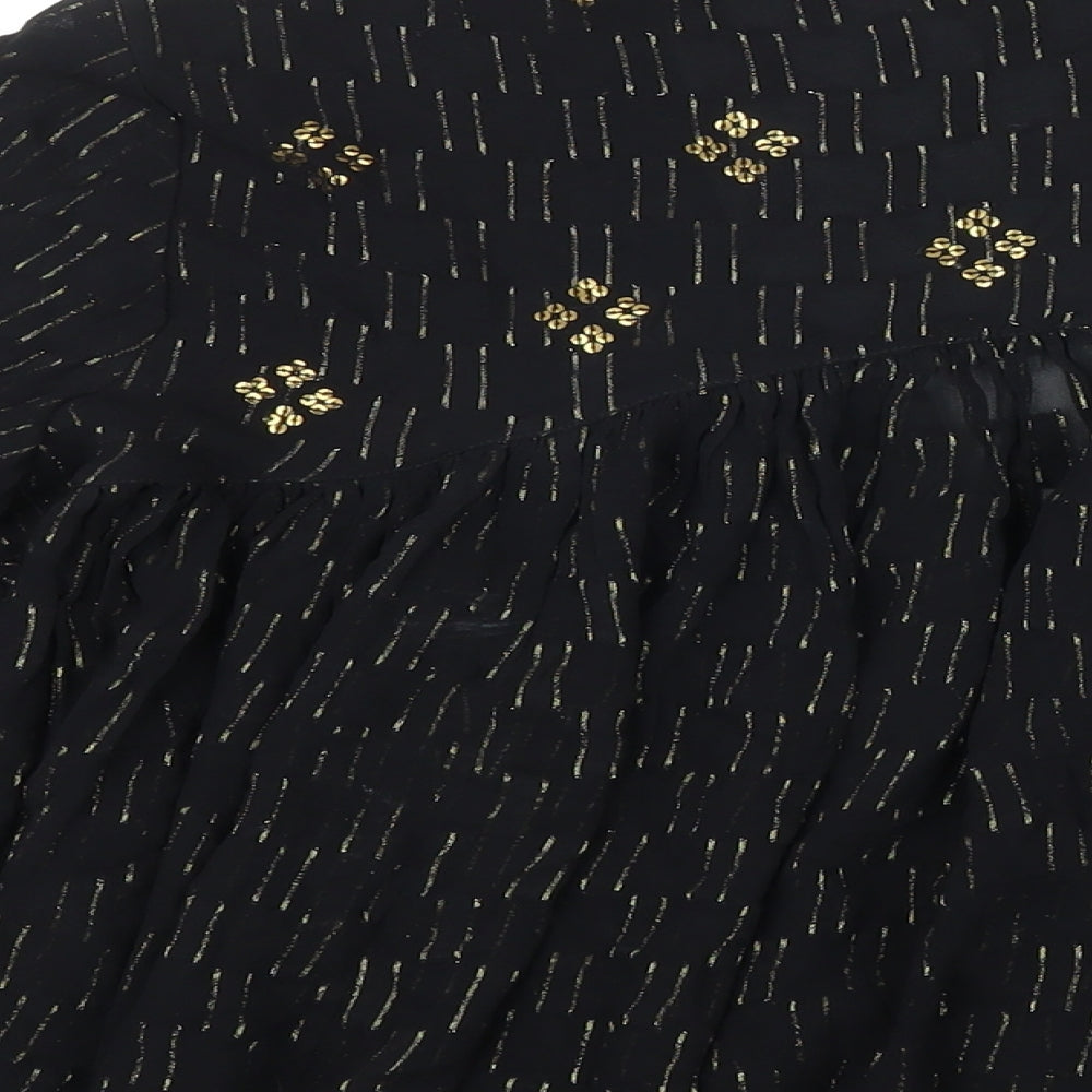 Womens UK Size 12 Monsoon Black Kimono Coat