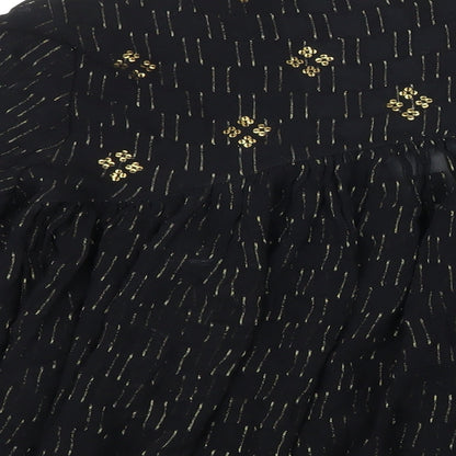 Womens UK Size 12 Monsoon Black Kimono Coat