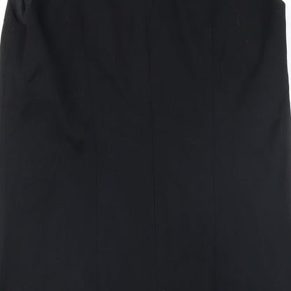 Benetton Womens Black Viscose Pencil Dress Size S Round Neck
