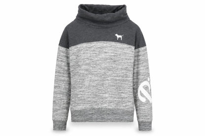 PINK Womens Grey Colourblock Polyester Pullover Sweatshirt Size XS