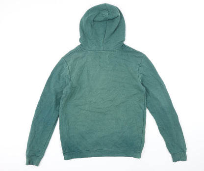 Koton Mens Green Cotton Pullover Hoodie Size S